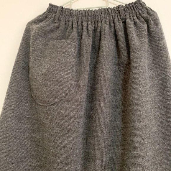 Skirt Grey Cotton Wool Casual Girl